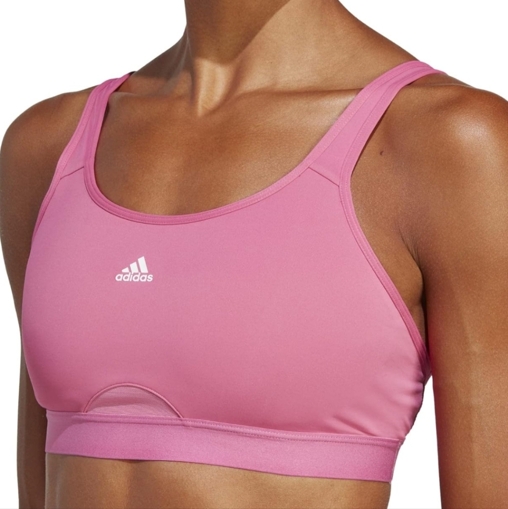 Adidas Aeroready training high support pink bra, women's large